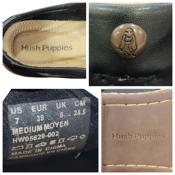 Hush Puppies Sebeka Piper Flat Black Slip-on Moccasin Comfortable Womens Size 7 - Picture 13 of 15